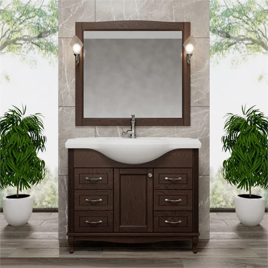 Комплект мебели для ванной комнаты ValenHouse коллекция Эллина 105-2, в цвете кальяри, массив ясеня 17