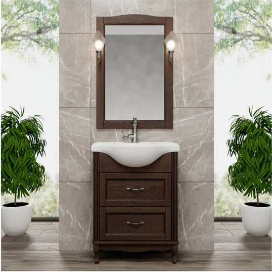 Комплект мебели для ванной комнаты ValenHouse коллекция Эллина 65-2, в цвете кальяри, массив ясеня 29