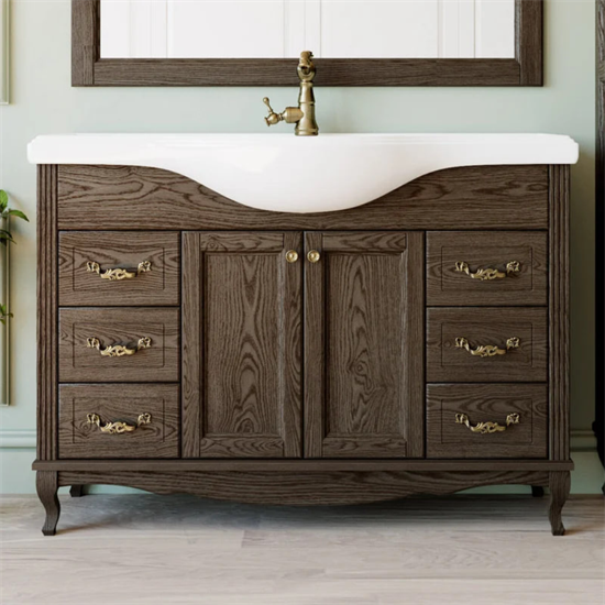 Тумба напольная ValenHouse коллекция Эллина 120, в цвете кальяри, массив ясеня 47