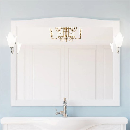 Зеркало ValenHouse коллекция Эллина 120, в цвете белый, массив ясеня 79