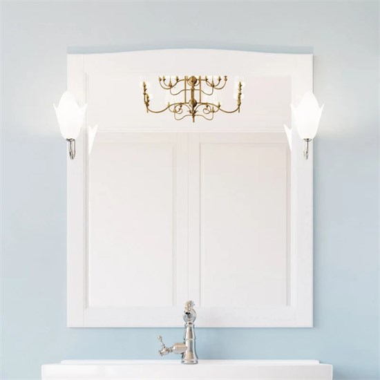 Зеркало ValenHouse коллекция Эллина 80, в цвете белый, массив ясеня 85