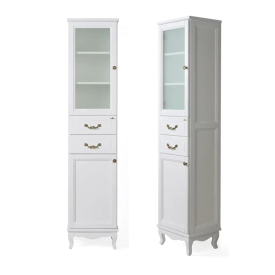 Колонна ValenHouse Эллина-400L, левая, в цвете белый, массив ясеня 130