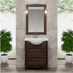 Комплект мебели для ванной комнаты ValenHouse коллекция Эллина 65-2, в цвете кальяри, массив ясеня 29