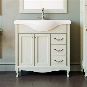 Тумба напольная ValenHouse коллекция Эллина 80, в цвете слоновая кость, массив ясеня 60