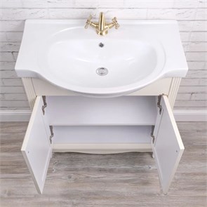 Тумба напольная ValenHouse коллекция Эллина 80-2, в цвете слоновая кость, массив ясеня 63