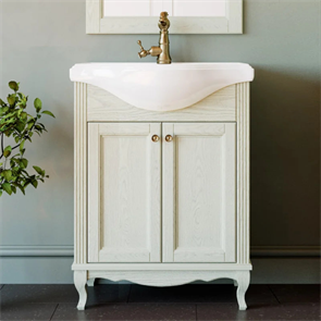 Тумба напольная ValenHouse коллекция Эллина 65, в цвете слоновая кость, массив ясеня 66