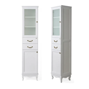 Колонна ValenHouse Эллина-400L, левая, в цвете белый, массив ясеня 130