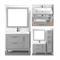 Комплект мебели для ванной комнаты ValenHouse коллекция Эйвори 100, в цвете серый, массив ясеня 35