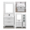 Комплект мебели для ванной комнаты ValenHouse коллекция Эйвори 80, в цвете белый, массив ясеня 36