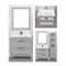 Комплект мебели для ванной комнаты ValenHouse коллекция Эйвори 80, в цвете серый, массив ясеня 37